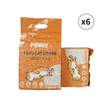 PaWz 2.5kg Tofu Cat Litter Clumping Flushable Fast Super Absorben Natural x6 Petsleisure